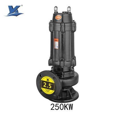 China 300WQ1100-45-250~400WQ1800-30-250 Submersible Sludge Transfer Basement Dewatering Sewage Pump for sale