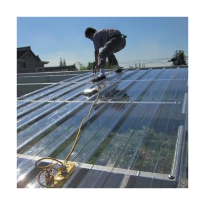 China Contemporary Greenhouse Roof Material 1.8mm PC Roofing Plastic Corrugated Sheet For Greenhouse Solarium for sale