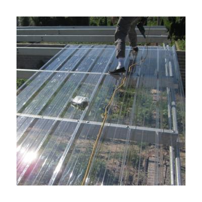 China Contemporary Greenhouse Roof Material 0.8mm PC Roofing Plastic Corrugated Sheet For Greenhouse Solarium for sale