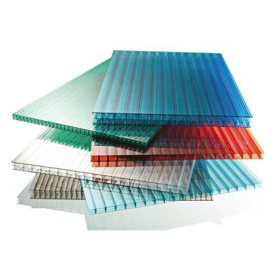 China Contemporary Sturdy Sun Sheets 10MM Multiwall Polycarbonate Plastic Sheet For Buildings Roofing Greenhouses Skylights for sale