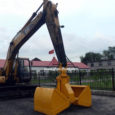 China Metal Scrap Excavator Mounted Hydraulic Clamshell Grab Bucket For Bulk Cargo for sale