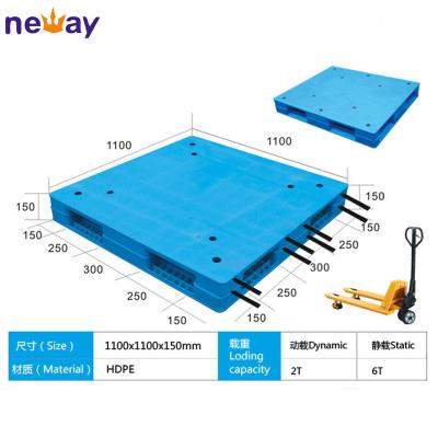 China Single Faced Flat Surface Overhead Crane Plastic Pallets for sale