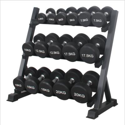 China Modern Fitness Equipment Factory Direct Three Tier Dumbbell Rack Dumbbell Rack Storage for sale