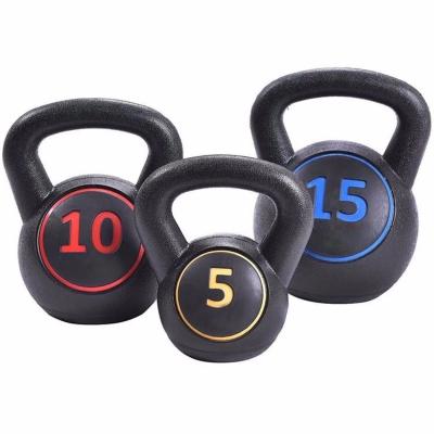 China Gym Competition Durable Fitness Equipment Cast Iron Rubber-Coated Kettlebell for sale