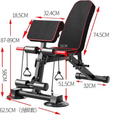 China Durable Wholesale Foldable Barbell Bed Press Adjustable Fitness Gym Weightlifting Dumbbell Bench for sale