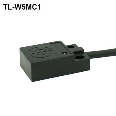 China Position Sensor Detect Metal Object Switching Transducer Inductive Sensor NPN NO Flat Inductive Proximity Switch TL-W5MC1 Proximity Sensor for sale