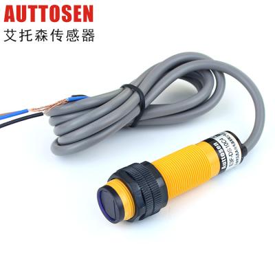 China M18 Threaded Cylindrical Optical Switch NPN , Output Diffuse Reflective 100 mm PNP Infrared Photoelectric Sensor E3F-DS10C4 M18 Threaded Cylindrical for sale