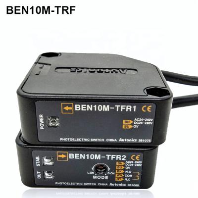 China Position Sensor Tjhrough-Beam 10m Infrared Photoelectric Switch DC/AC 24-240V Relay Control Output BEN10M-TFR Photoelectric Sensor for sale