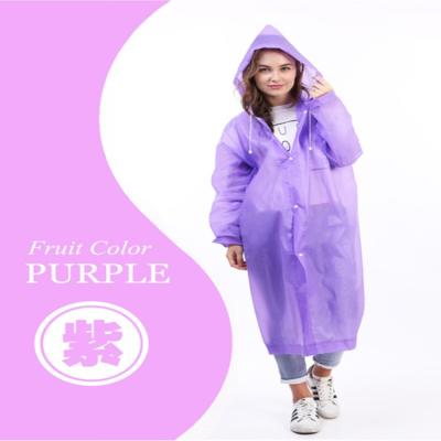 China Custom Reusable Bachelorette Waterproof Clothing Eva Rain Coat For Adults for sale