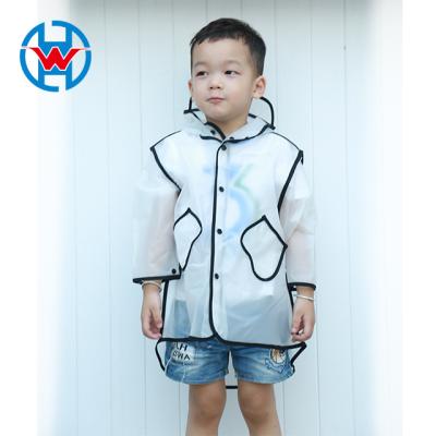 China Custom Recyclable Waterproof Hooded Raincoat EVA Plastic Children Bachelorette Rainwear For Outdoor for sale