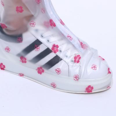 China PVC Material Custom Fashionable Anti-skid Waterproof Cute Rain Boot Shoe Cover for sale