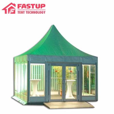 China Marrying easy good view aluminum frame and lightweight gazebo pagoda tent for sale in Canton for sale