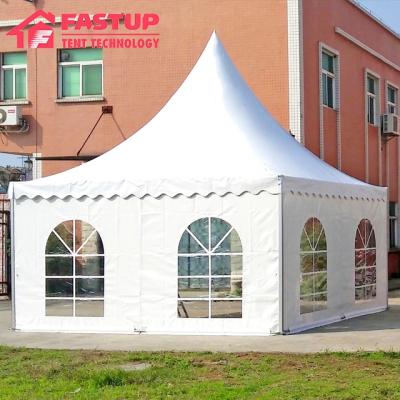 China Aluminum Wedding 3x3 4x4 5x5 6x6m PVC Gazebo Summit Pagoda Tent in Guangzhou China for sale