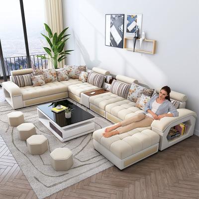 China Wholesale Factory Modern Sectional Sofa Fabric Modular Single Sofa 1 Set Removable And Washable Living Room U-Shaped Sofas 7 Seater for sale