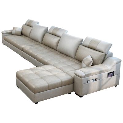 China Simple Modern Living Room Canvas Sofa Set Modular Sofa Combination Big Living Room Exclusive High Quality Modular for sale