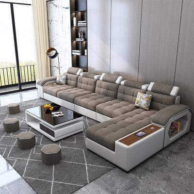 China 2021 Modern Design Velvet Sofas Fabric Sofa Set Furniture Living Room Office 7 Seater Modular U Shaped Sofa for sale