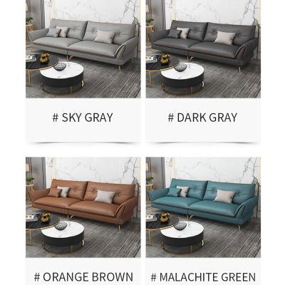 China Modular High Quality Brown Napa Leather Living Room Furniture Chairs Italian Modern Living Room Sofas for sale