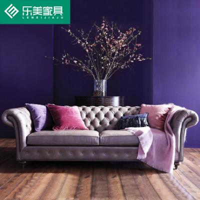 China High Quality American Style Adjustable Luxury Living Room White Leather Chesterfield Sofa Brown (Size) Corner Sofa for sale