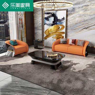 China Other European Fashion Living Room Furniture Modern Design High End Luxury Leather Sofa for sale