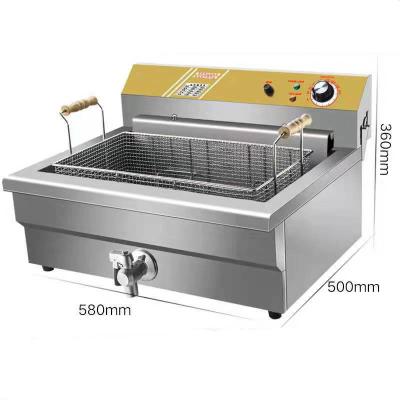 China Commercial Exquisite Workmanship 1 Electric Potato Fried Chicken Fryer Machine 1 Tank Basket Pressure for sale