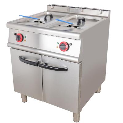 China Restaurant Commercial Style Two Tank Electric Fryer lnclude Two Basket With Cabinet Frying Machine for sale