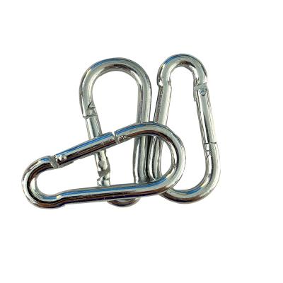 China Heavy Industry Factory Direct High Quality Spring Carabiner Climbing Silver Zinc Metal Din5299c From Heavy Industry Clips Snap Hook Galvanized Plated for sale