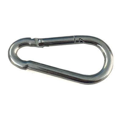 China Heavy Industry Din5299c Silver Zinc Metal Climbing Spring Carabiner Clips Plated Galvanized Snap Hook for sale