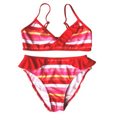 China Anti-UV Anti-UV Ruffle Butts Children's Bikinis Kids Australia Swimwear for sale