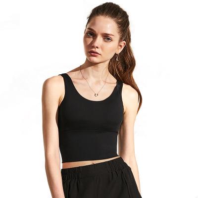 China Comfortable Padded Anti-UV Cami Crop Strap Tops Sports Bras Yoga Gym Use Sportswear 2020 Women for sale