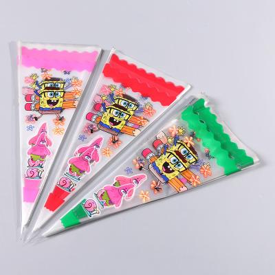 China Custom Safety Private Label Corn Shape Food Plastic Bag Triangle Shape Moisture Proof Food Packaging for sale