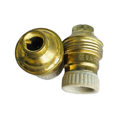 China european screw metal lamp socket china lamp holder e14 lamp bulb holder brass for sale