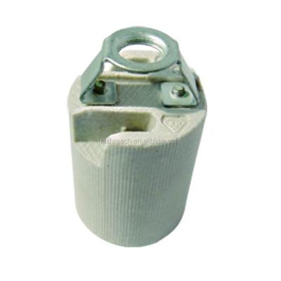 China CE Listing small screw shell electric ceramic lamp holder base e14 socket lamp holder for sale