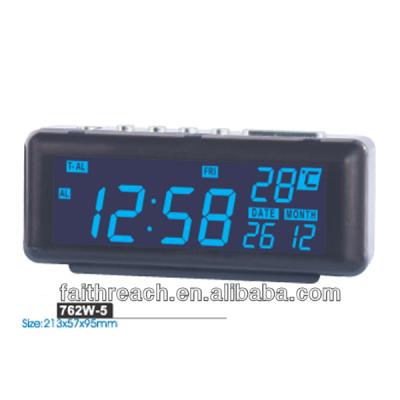 China Plastic Cheap CE Led Digital Table Calendar Clock for sale