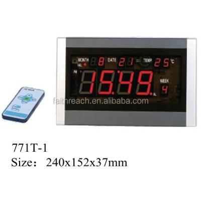 China cheap plastic digital wall mounted LED clock machine 771T-1 for sale