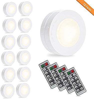 China Wireless Smart LED Light Sensor Control Puck Lights with 6packed Remote Control for sale