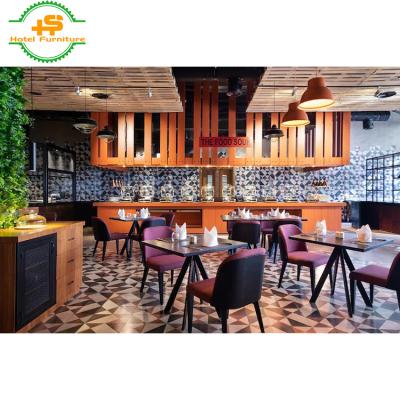 China HS-NR263 new arrival hotel restaurant furniture contemporary solid wood table chair factory for sale