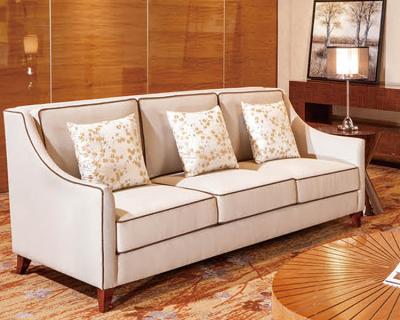 China Custom Modern New Arrival Luxury Hotel Fabric Sofa Solid Wood Sofa Set for sale