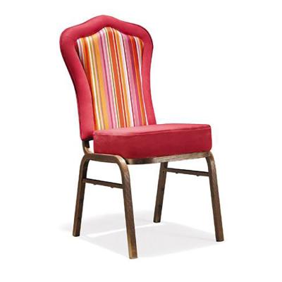 China Modern Strong Metal Back Upholstery HSBA-009 Restaurant Hotel Banquet Lobby Stackable Church Hall Chair for sale