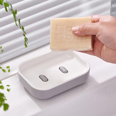 China Wholesale Viable Environmentally Friendly Plastic Soap Tray Natural Bathroom Soap Holder Kitchen Soap Drain Saver for sale