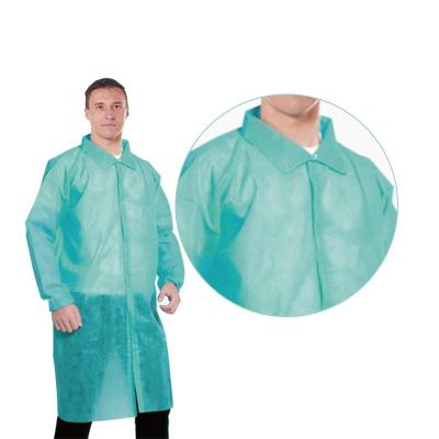 China Adult High Quality Disposable Plastic Lab Coat Medical CPE Clothing Anti-Dust Waterproof For Lab for sale