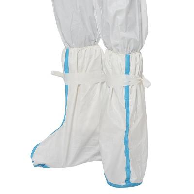 China Overboots Adult Disposable Medical Microporous Boots Blanket Blue Strips Waterproof Anti-Slip and Non-Sterile for sale