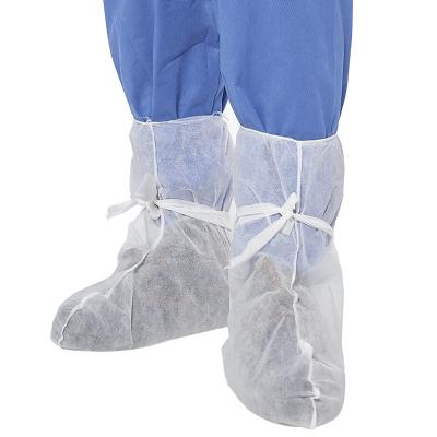 China Disposable PP Shoe Covers Adult Nonwoven Medical Boots Cover Non Sterile PP Anti Slip Safety Shoe Cover for sale