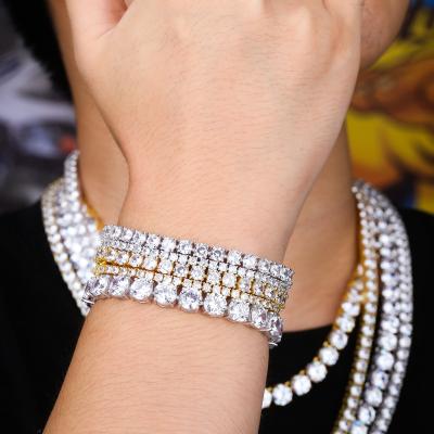 China Hiphop 3/4/5/6mm s925 Sterling Silver 5A Zircon Tennis Chain Bracelet for sale