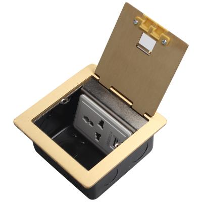 China +mental Copper Flip Type Five Hole USB Charging Ground Plug With Outlet Hole for sale