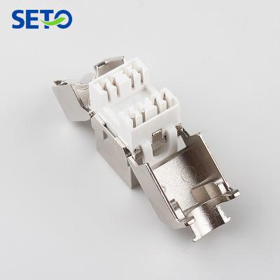 China Keystone Internet Cable RJ45 Cat7 Jack With Shielded Toolless Keystone Module 8p8c for sale