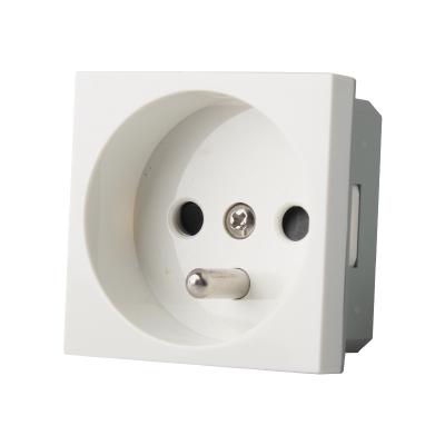 China Much Lighter Compared To Type 45 Stainless Steel Socket 250V 16A European Panel PC Power Socket for sale