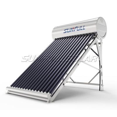 China 2020 New Design High Quality Hotel With Strong Support Stainless Steel Low Pressure Solar Water Heater for sale