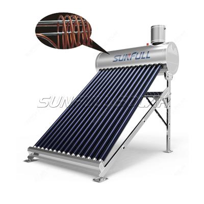 China Hotel Copper Coil Solar Water Heater / Preheated Solar Water Heater /Pressure Solar Water Heater for sale