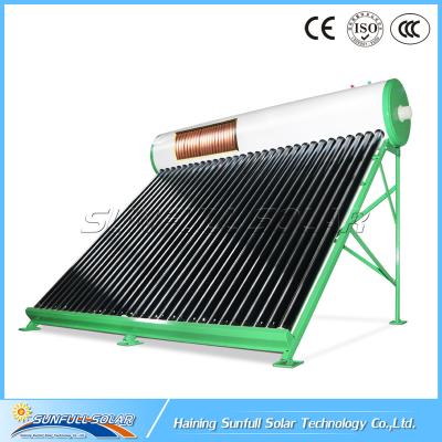 China Solar Heating 300L Galvanized Copper Steel Pipe Rooftop Solar Water Heater for sale