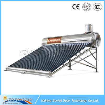 China Stainless Steel 25 Degree Preheated Copper Coil Solar Water Heater With Conductor Tank for sale